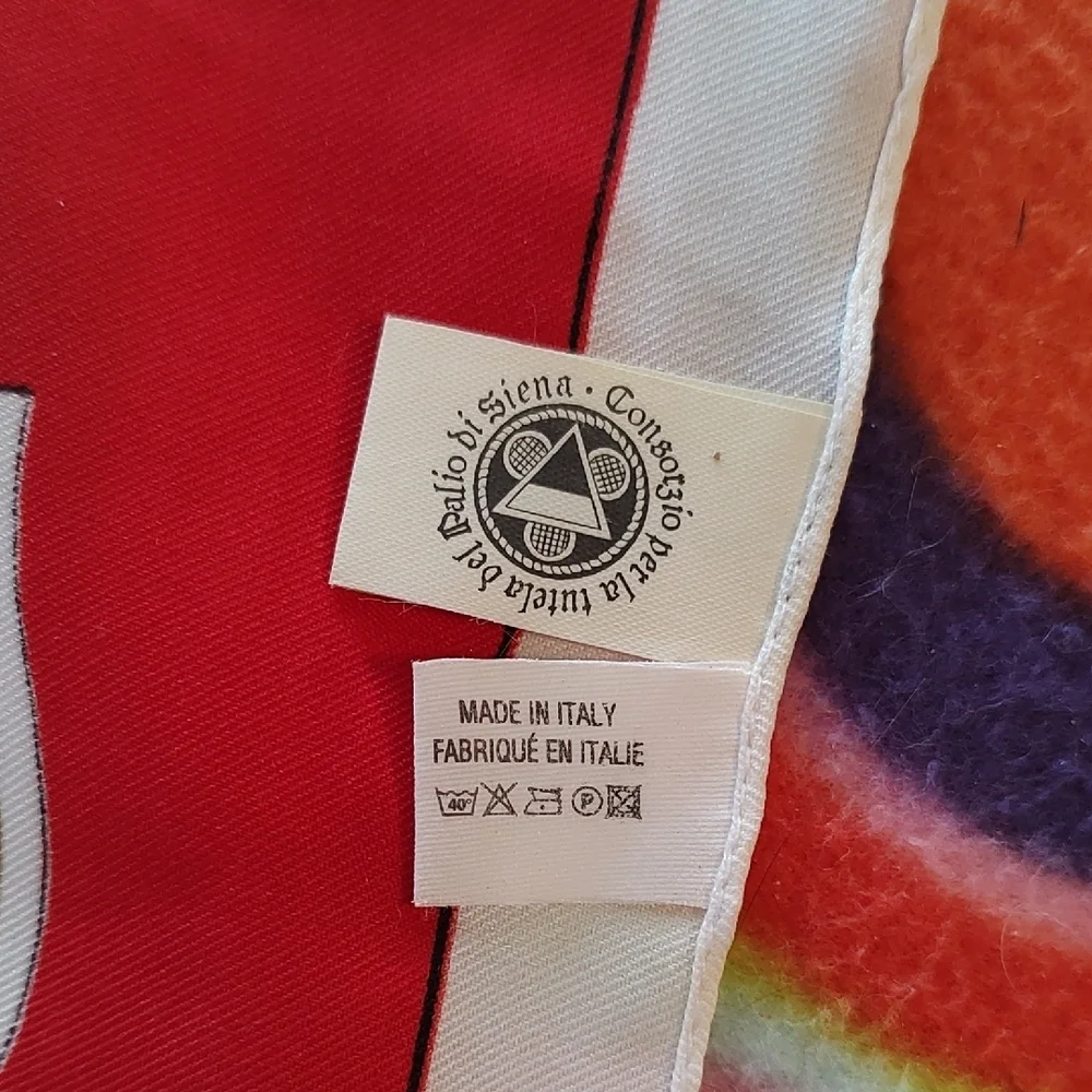 Palio de Siena Horse Race in Italy Multicolor Scarf